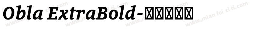 Obla ExtraBold字体转换